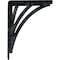 Ekena Millwork Nevio Wrought Iron Bracket, (Single center brace), Antiqued Pewter 1 1/2"W x 7 1/2"D x 10"H BKTM01X07X10SNEAPW - alternate 7